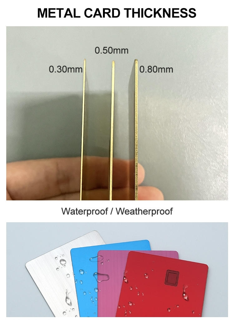 Specialtilpassede metal IC-kort med sikker chip og eksklusiv overflade.