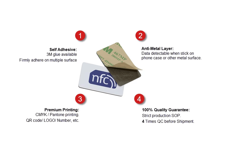 NTAG216 NFC mærkater til industrielle anvendelser i NFC epoxy løsninger.