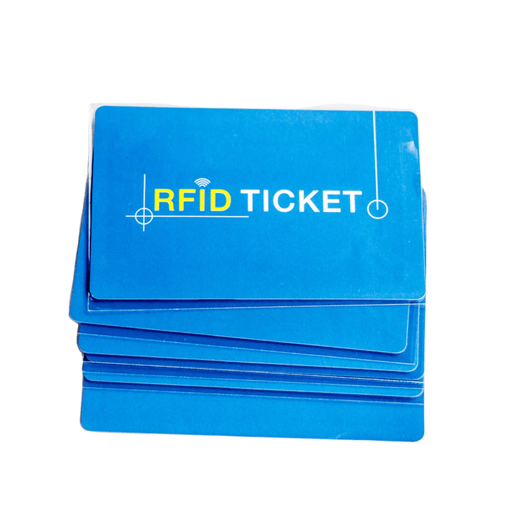 Stablede RFID-billetkort til offentlig transport viser ensartet tryk på bestrøget papir til stor udstedelse og hurtig adgangskontrol ved berøring.
