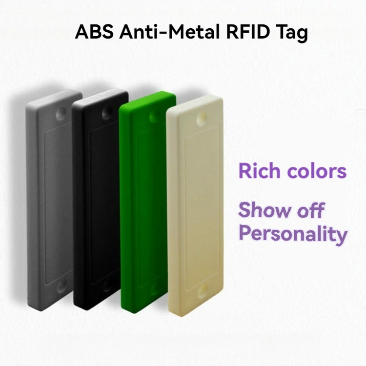 Kompakt ABS RFID-tag til metaloverflader til aktivsporing med fokus på laserskåret detalje til RFID-projekter.