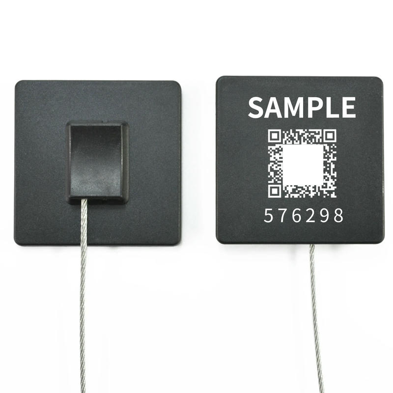 Manipulationsbestandige RFID-kabelforseglinger til logistik vist med trykt logo til købere der sammenligner løsninger inden for RFID-sikkerhedsforseglinger.