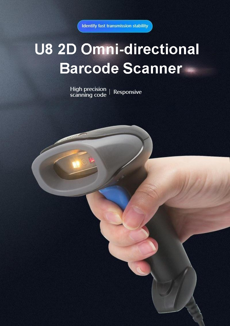 Omnidirektionel 2D-stregkodescanner til POS-ekspedition med fokus på detaljer for 2D Barcode Scanners projekter.