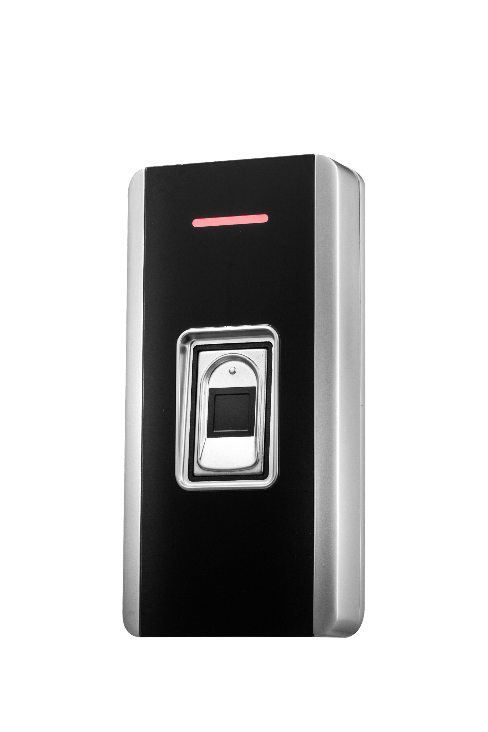 Wiegand-adgangsterminal med fingeraftryk og RFID til adgangsstyring vist med fokus på frontpanel med tastatur til projekter inden for biometriske adgangskontrolterminaler.