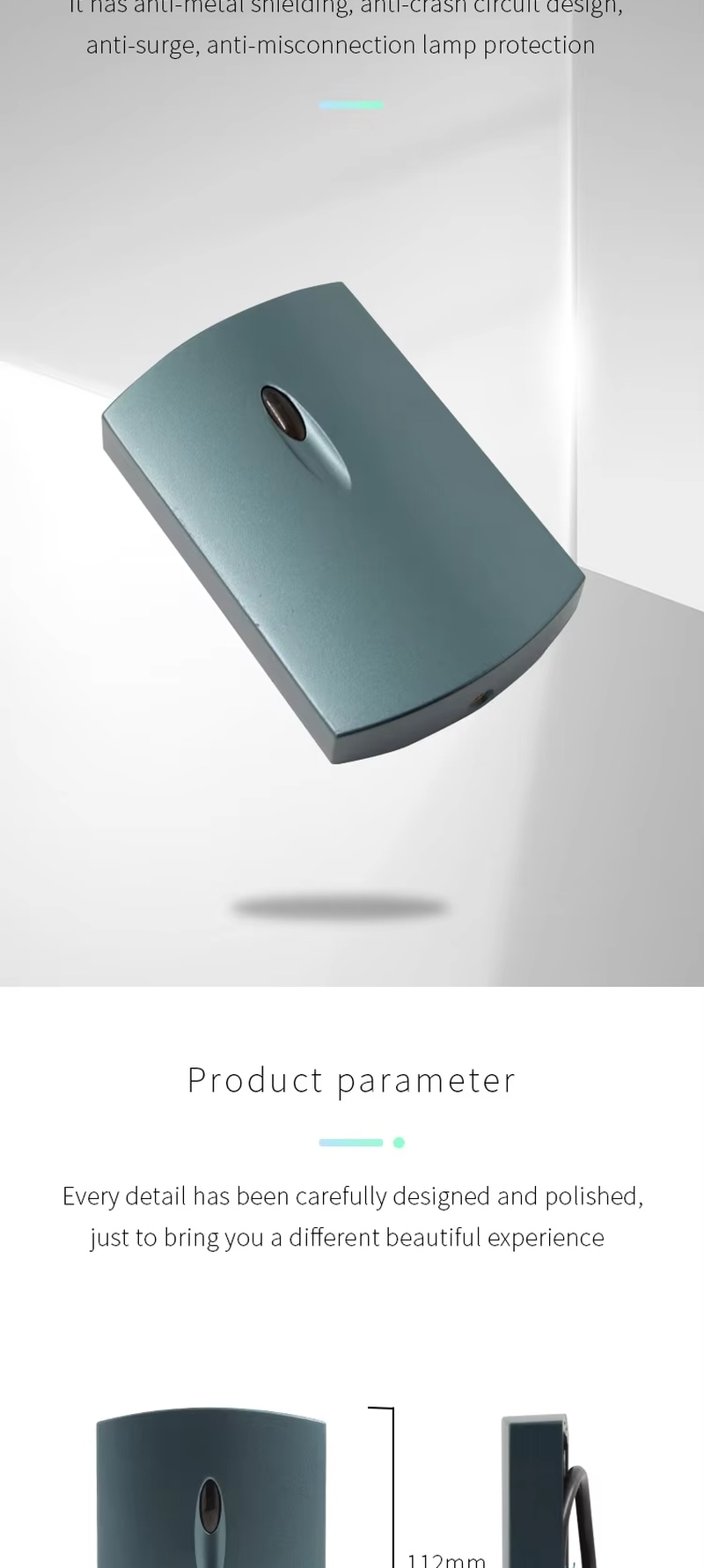 IP68 udendørs RFID-adgangslæser til sikre døre vist med antennelayout til RFID-adgangsløsninger.