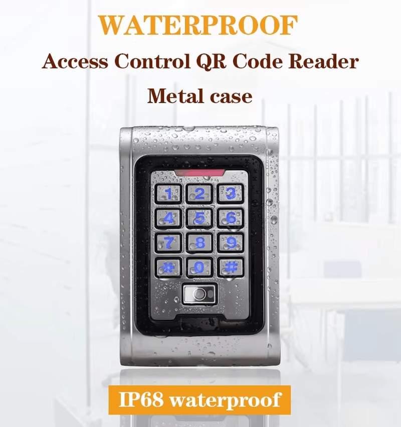 Tilpasset QR-kode adgangslæser vist med LED-indikator til adgangskontrol.